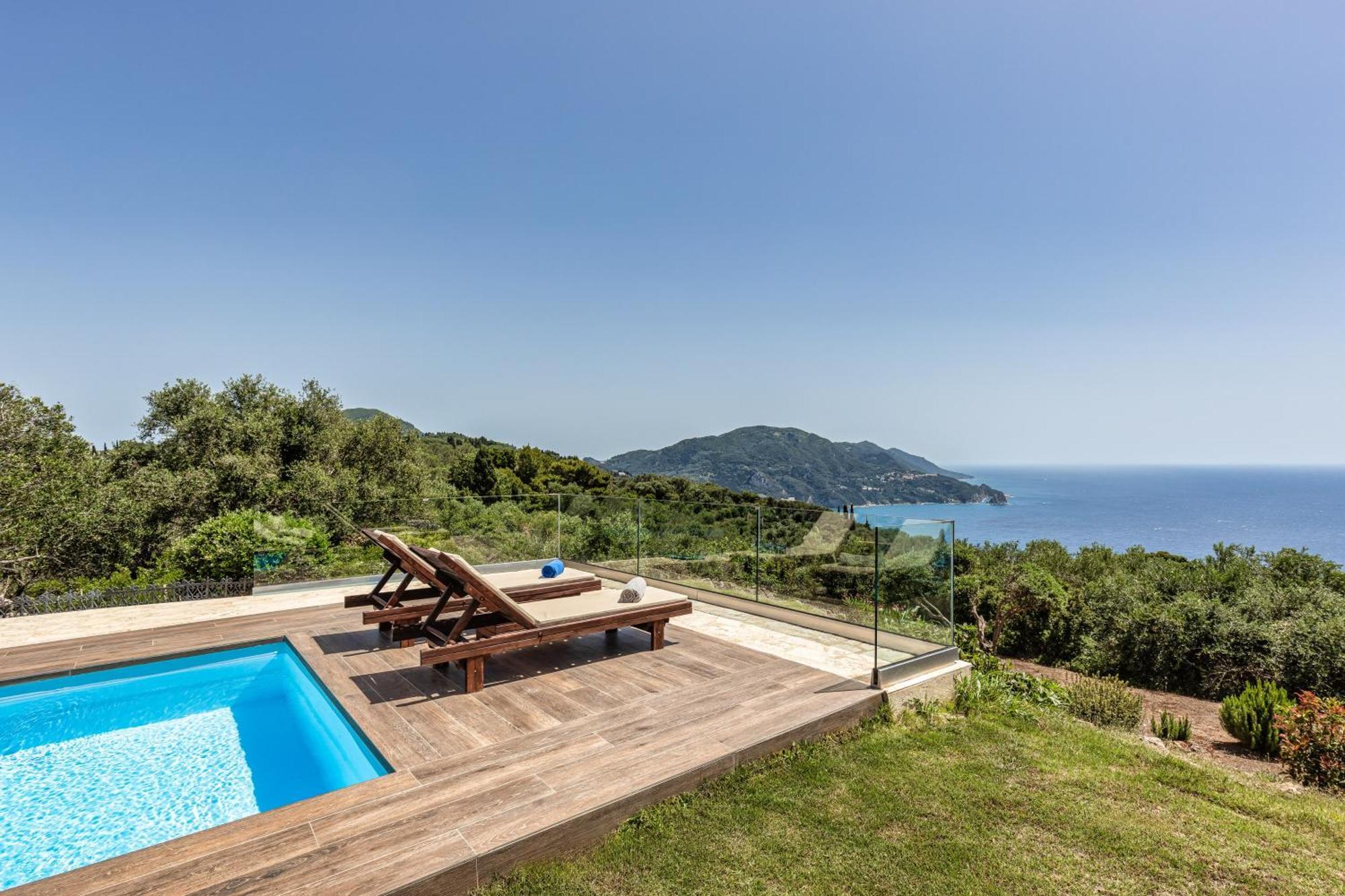 Villa Vardia-Amazing Seaviews With Heated Pool Sinarádes エクステリア 写真