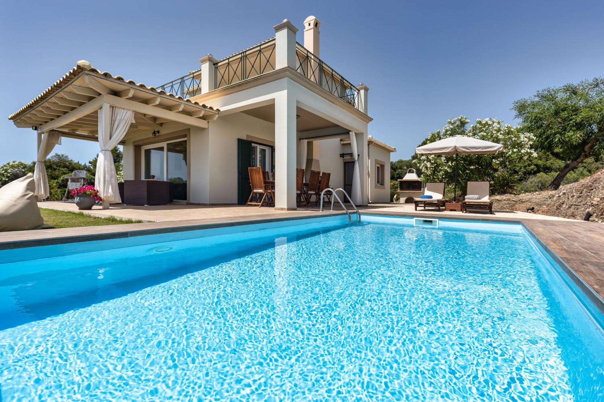 Villa Vardia-Amazing Seaviews With Heated Pool Sinarádes エクステリア 写真